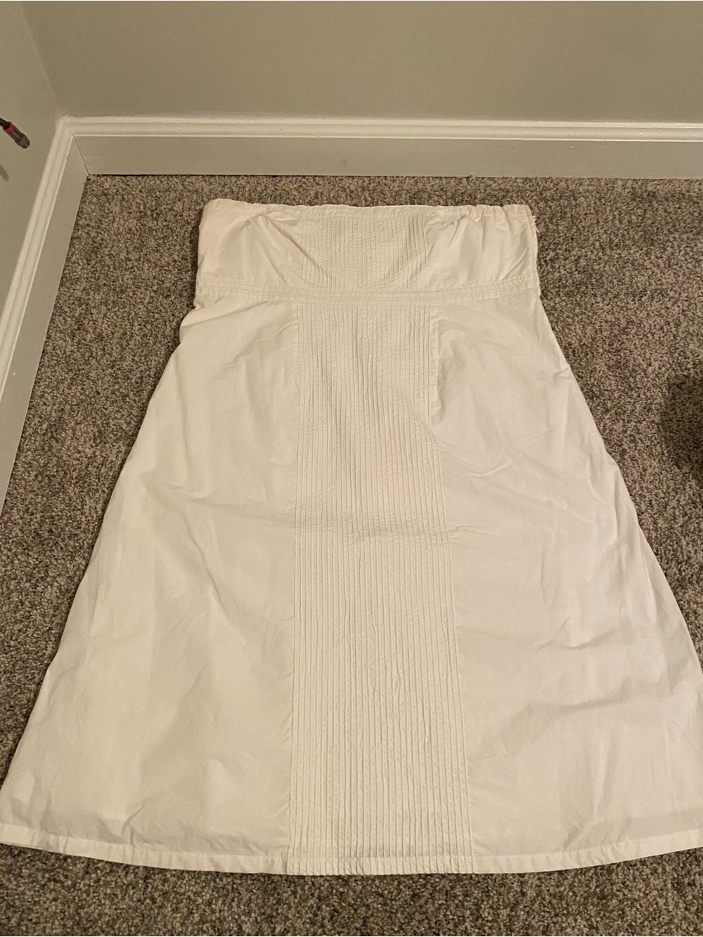 Gap Strapless White Cotton Sundress Size 14